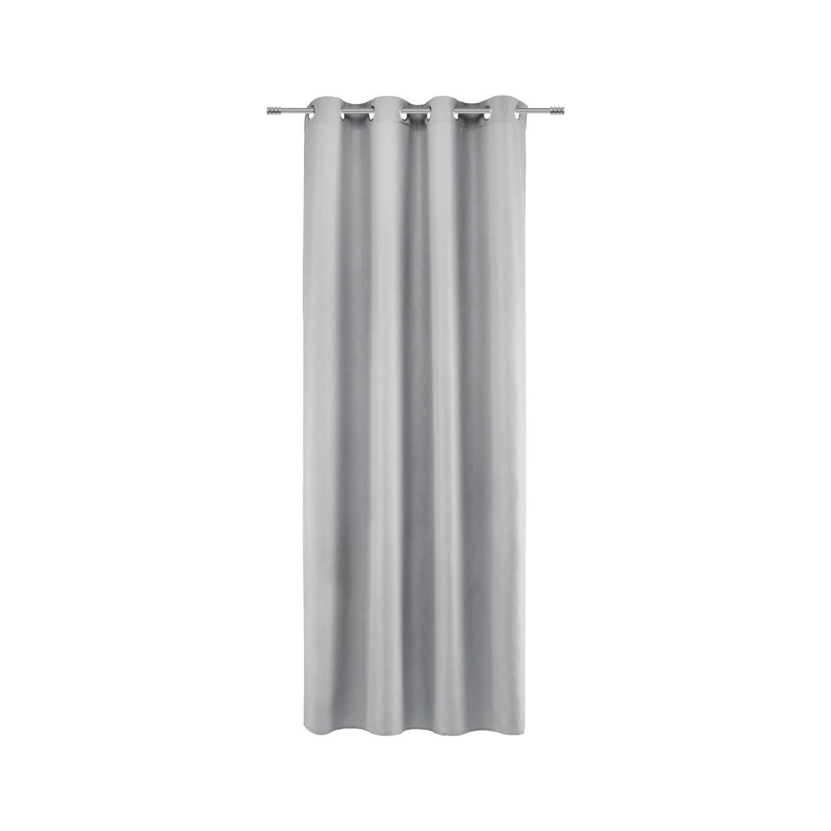 Készfüggöny Abby 140/235 - szürke, Konventionell, textil (140/235cm) - Modern Living