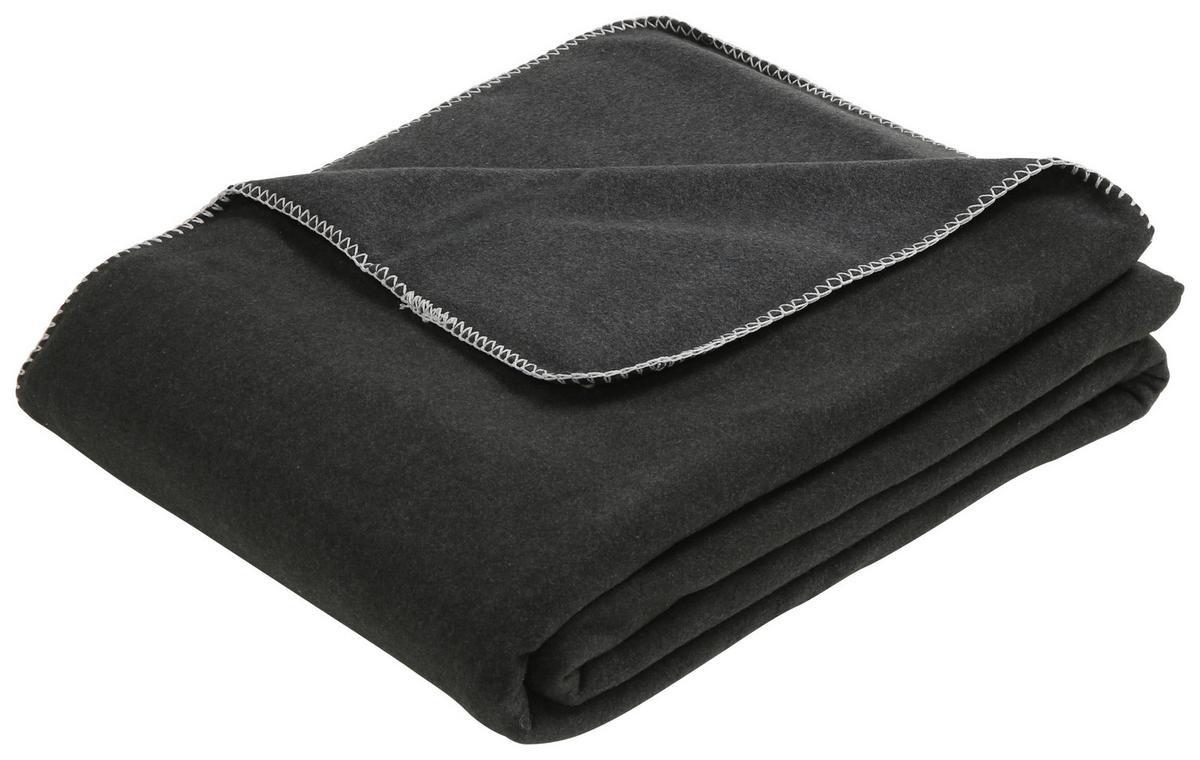 Pătură pufoasă Fay, cca. 150x200cm - negru, Modern, textil (150/200cm) - Modern Living