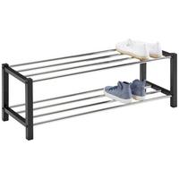 Cipőtároló Fekete-krómszínű Benny - krómszínű/fekete, Konventionell, fém (80/27/28,5cm) - Best Price