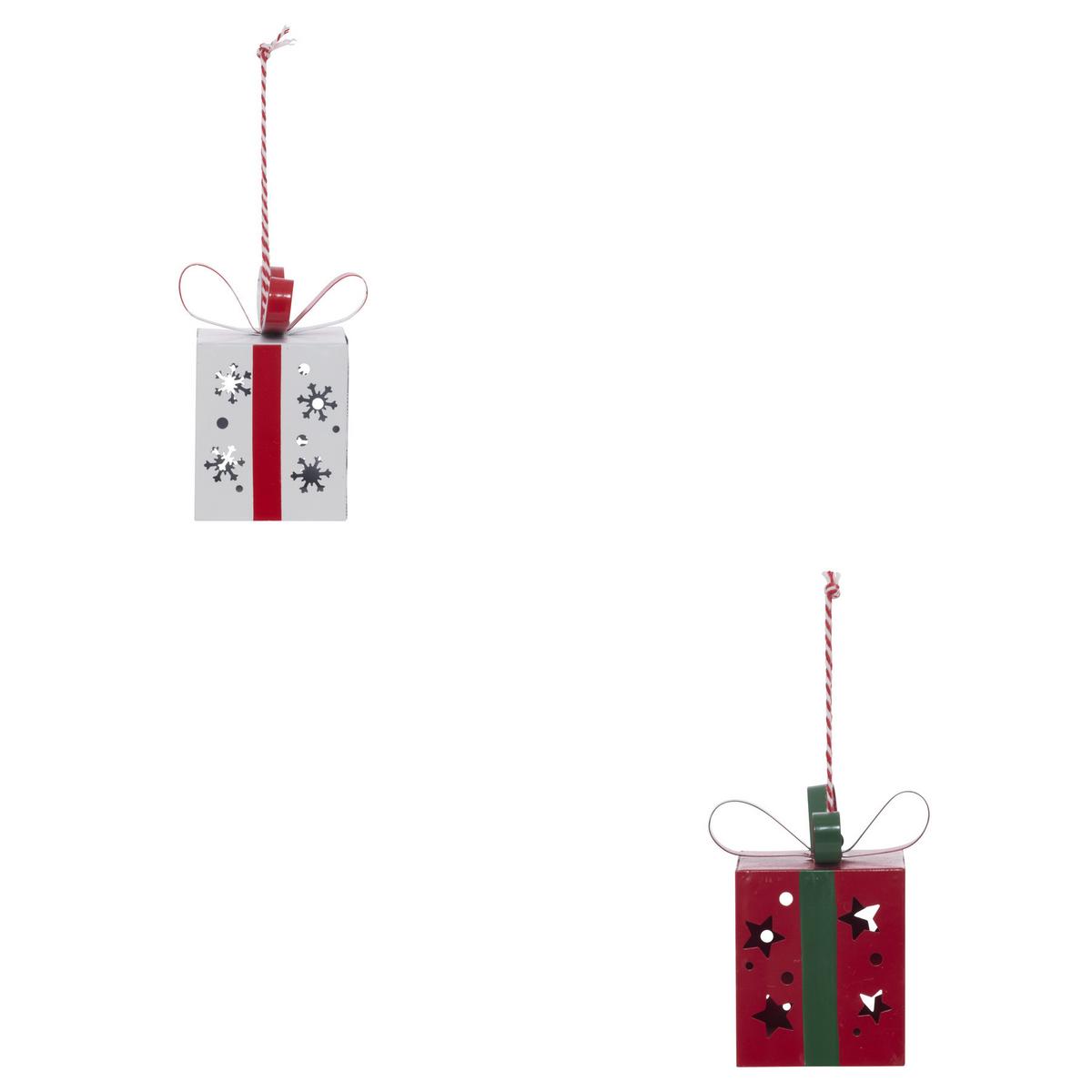 Ukras Za Bor Gift Star - crvena, Basics, metal (7/8cm)