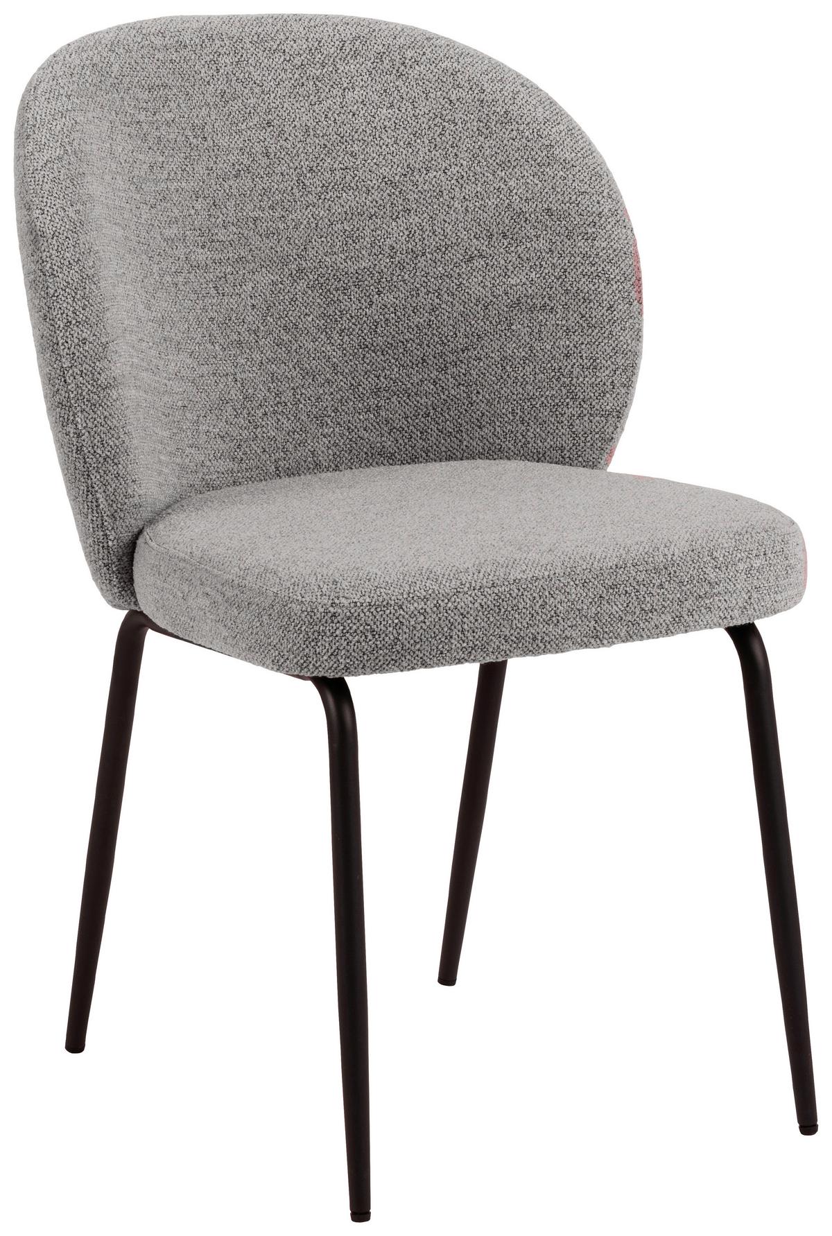 KRZESŁO PATRICIA - czarny/szary, Modern, metal/tkanina (52/82/57,5cm) - MID.YOU