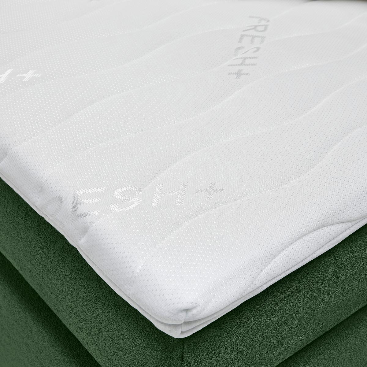 Boxspring Krevet Mira 2 - zelena, Moderno, metal/tekstil (180/200cm) - Based