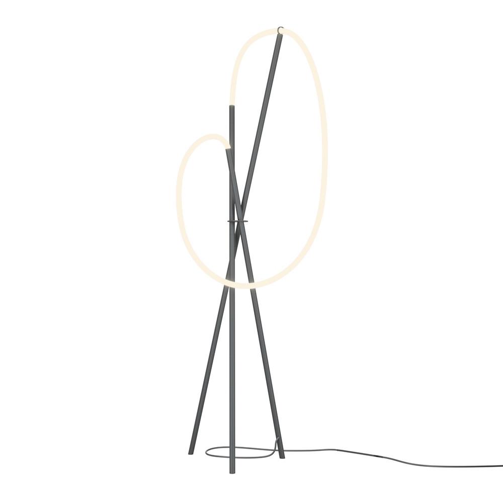 LED-Stehleuchte Crochet Schwarz/Weiß max.36 Watt - Schwarz/Weiß, MODERN, Kunststoff/Metall (45/162/45cm) - MAYTONI