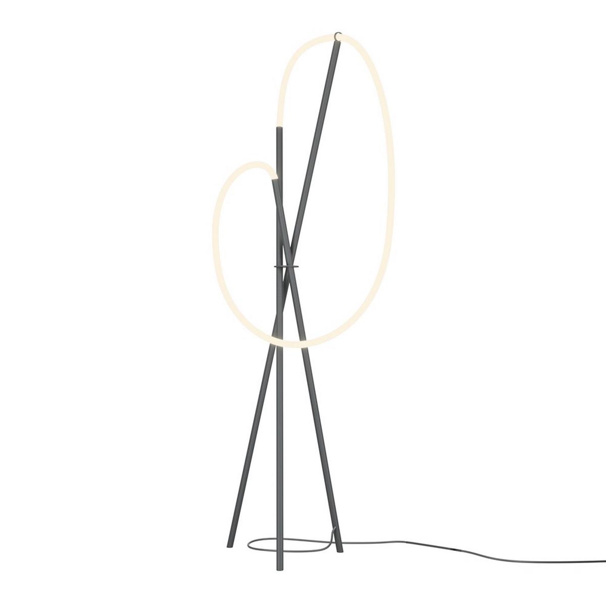 LED-Stehleuchte Crochet Schwarz/Weiß max.36 Watt - Schwarz/Weiß, MODERN, Kunststoff/Metall (45/162/45cm) - MAYTONI