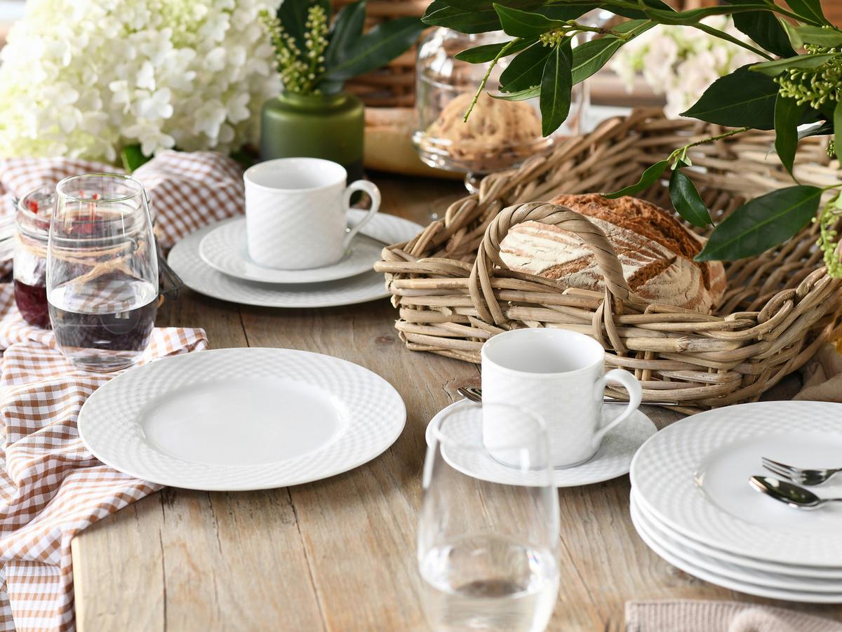 SERWIS KAWOWY 24640 POLO - biały, Basics, ceramika - Creatable