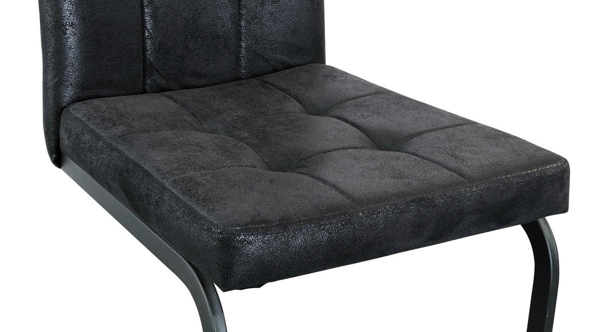 KRZESŁO RADAL - czarny, Modern, metal/tkanina (43/92/56cm) - MID.YOU