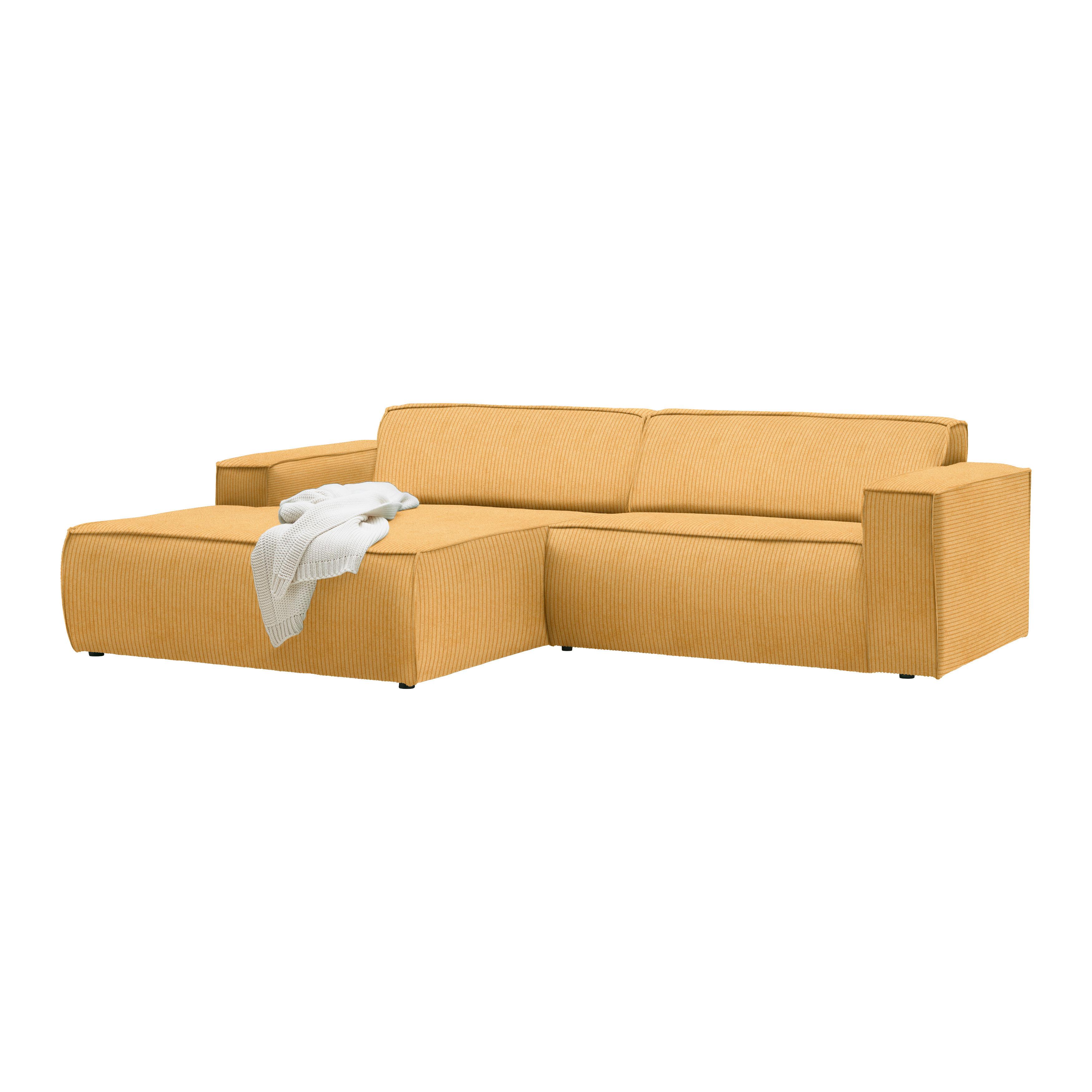 Wohnlandschaft Loft Currygelb - Currygelb/Schwarz, MODERN, Textil/Metall (172/75/265cm) - Mömax