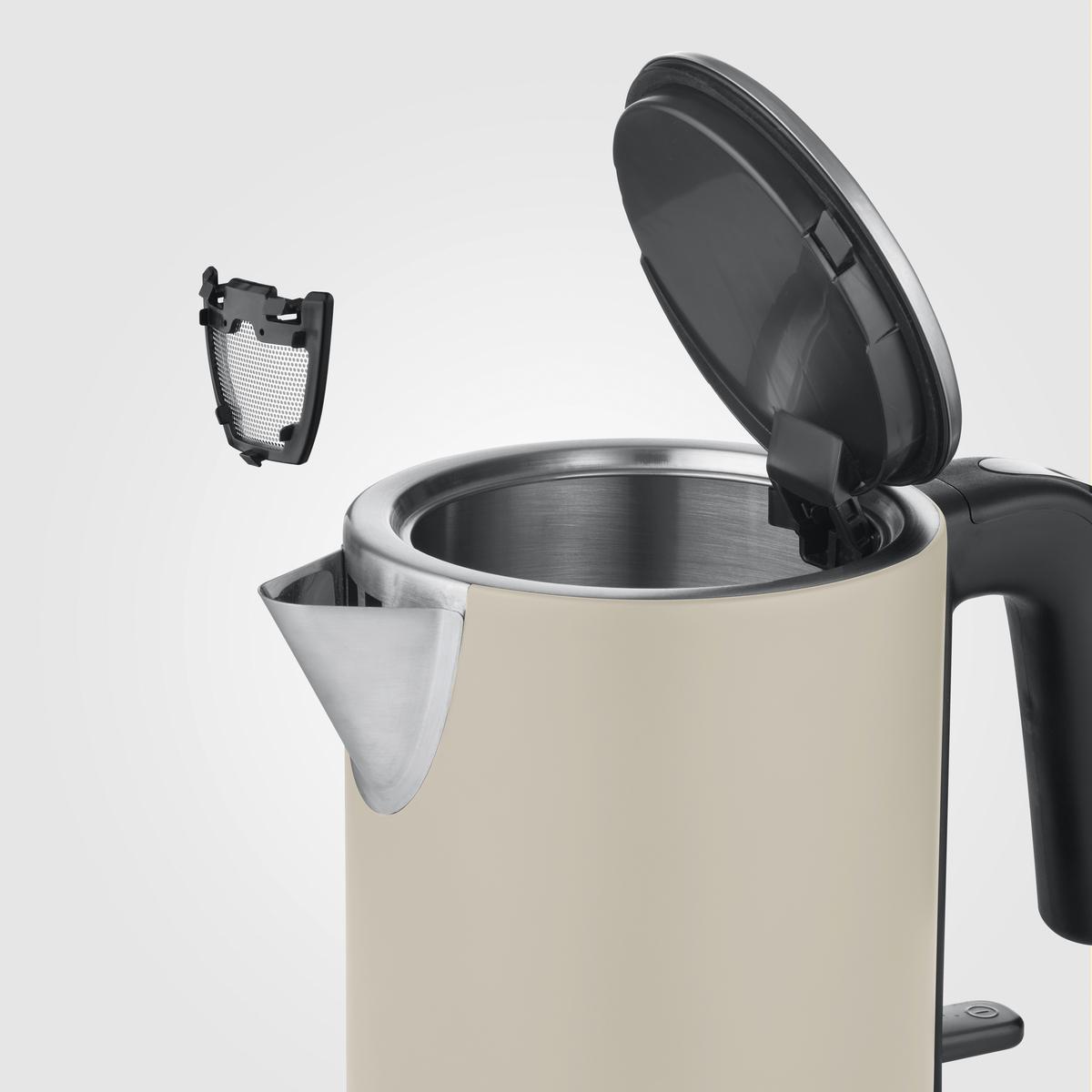 CZAJNIK ELEKTRYCZNY WK9577 - beżowy/czarny, Basics, tworzywo sztuczne/metal (22,5/14,0/19,8cm) - Severin