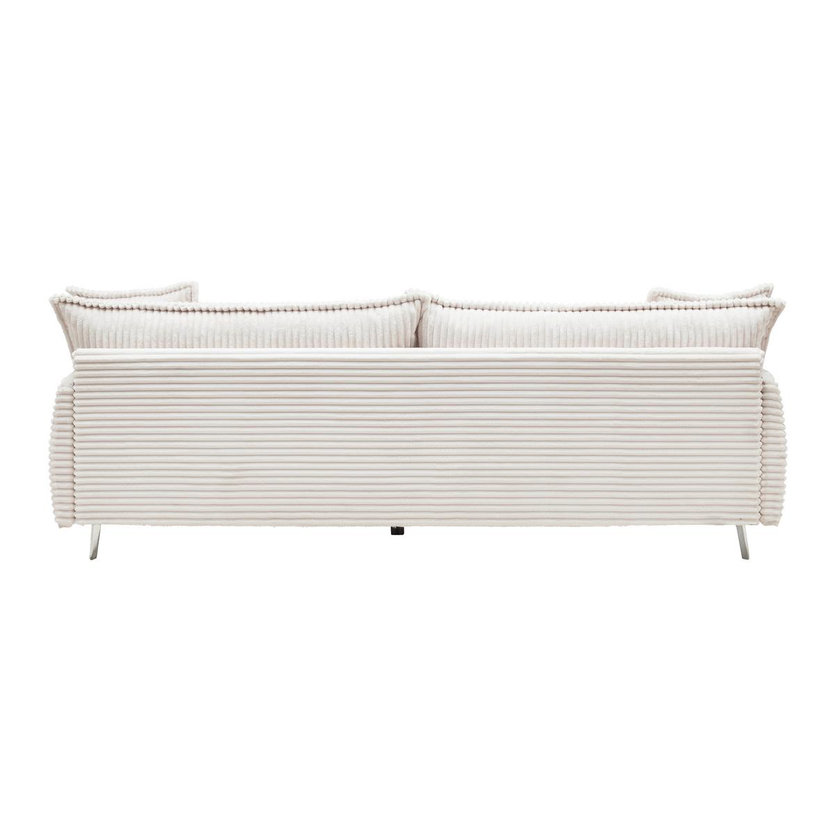 Kanapé Kiss - fehér, Modern, faalapú anyag/textil (241/90/117cm) - Mömax