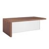 SOFFBORD NAYLA - klar/valnötsfärgad, Modern, trämaterial/trä (110/60/38cm) - Bessagi Home