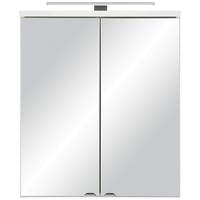 Spiegelschrank in Weiß - Klar/Chromfarben, MODERN, Glas/Holzwerkstoff (60/70/18cm) - Mömax