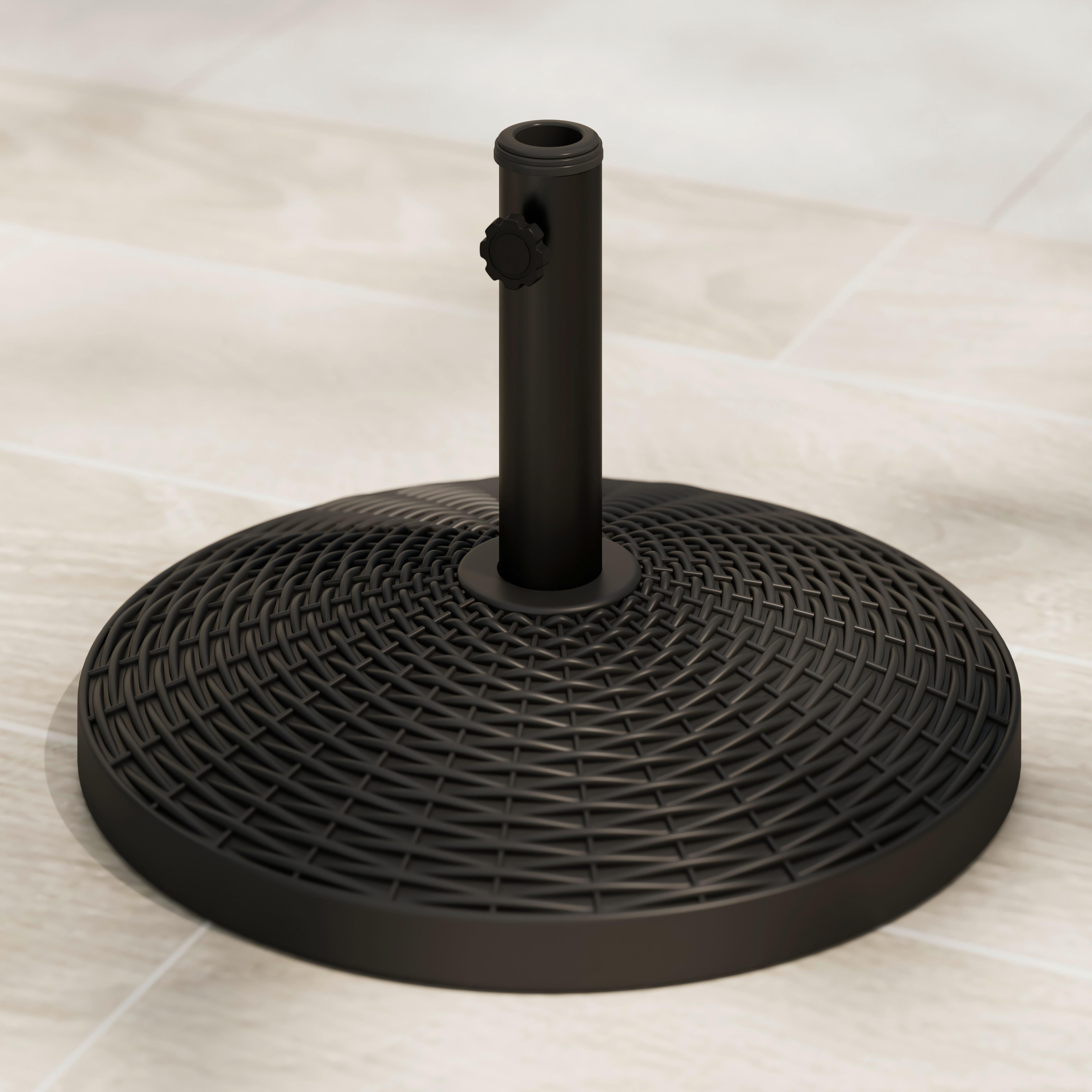 Sonnenschirmständer Igi Schwarz - Schwarz, Basics, Kunststoff/Stein (50/34cm) - Mömax