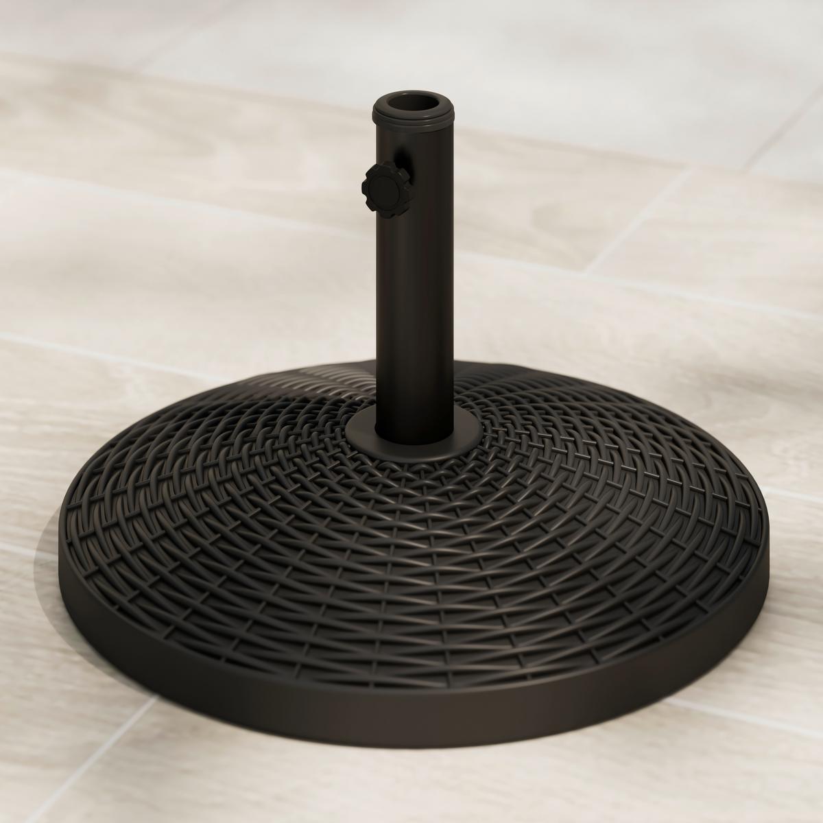 Sonnenschirmständer Igi Schwarz - Schwarz, Basics, Kunststoff/Stein (50/34cm) - Mömax