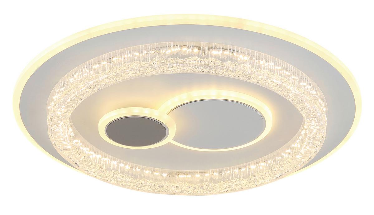 LED-DECKENLEUCHTE 41005  KRISWALL - Klar/Weiss, Basics, Kunststoff/Metall (49,5/6cm) - Globo