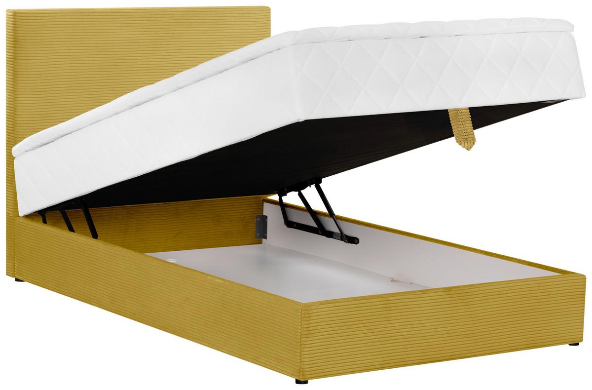 Boxbett Boxy Gelb ca. 100x200cm - Gelb, KONVENTIONELL, Textil (100/200cm) - Based