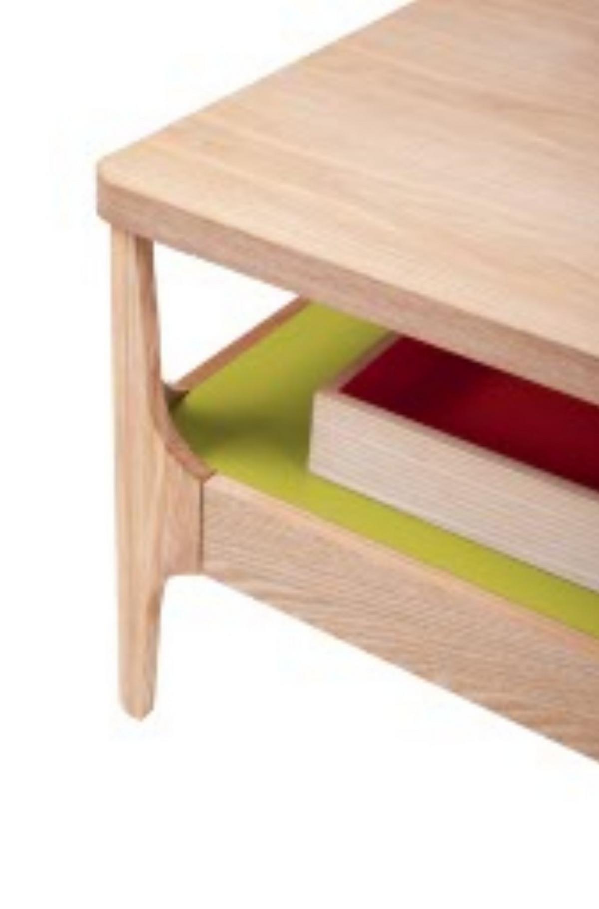 Beistelltisch Avery Ii Esche / Grün - Eschefarben/Grün, Design, Holz/Holzwerkstoff (120/40/60cm) - Kayoom