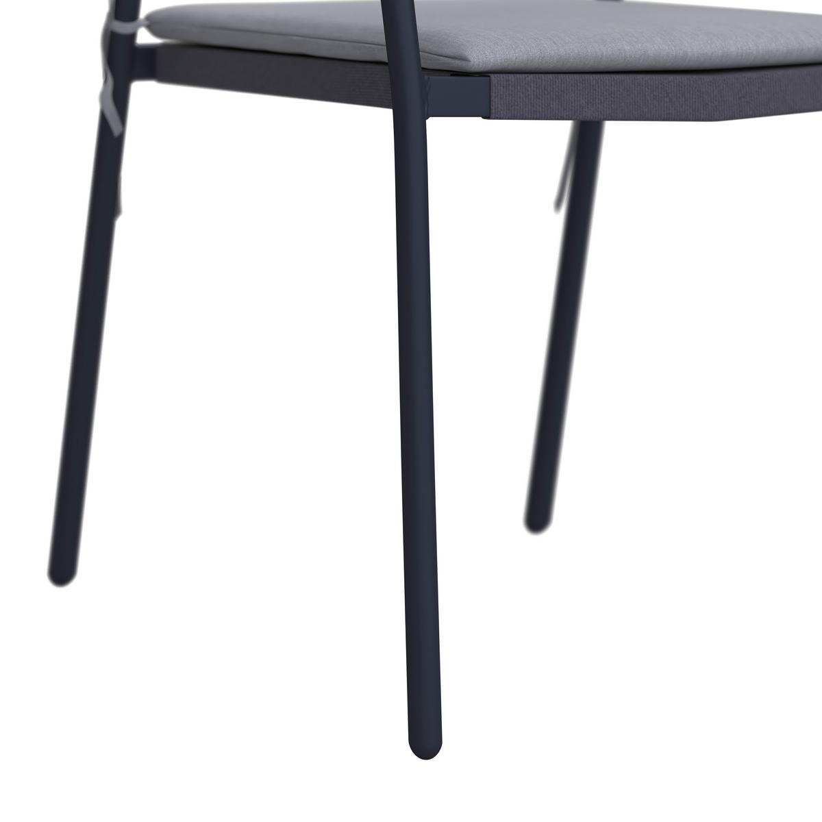 Gartengarnitur "Carina", hellgrau/grau - Dunkelgrau/Hellgrau, Modern, Kunststoff/Textil (150/90/73cm) - Bessagi Garden