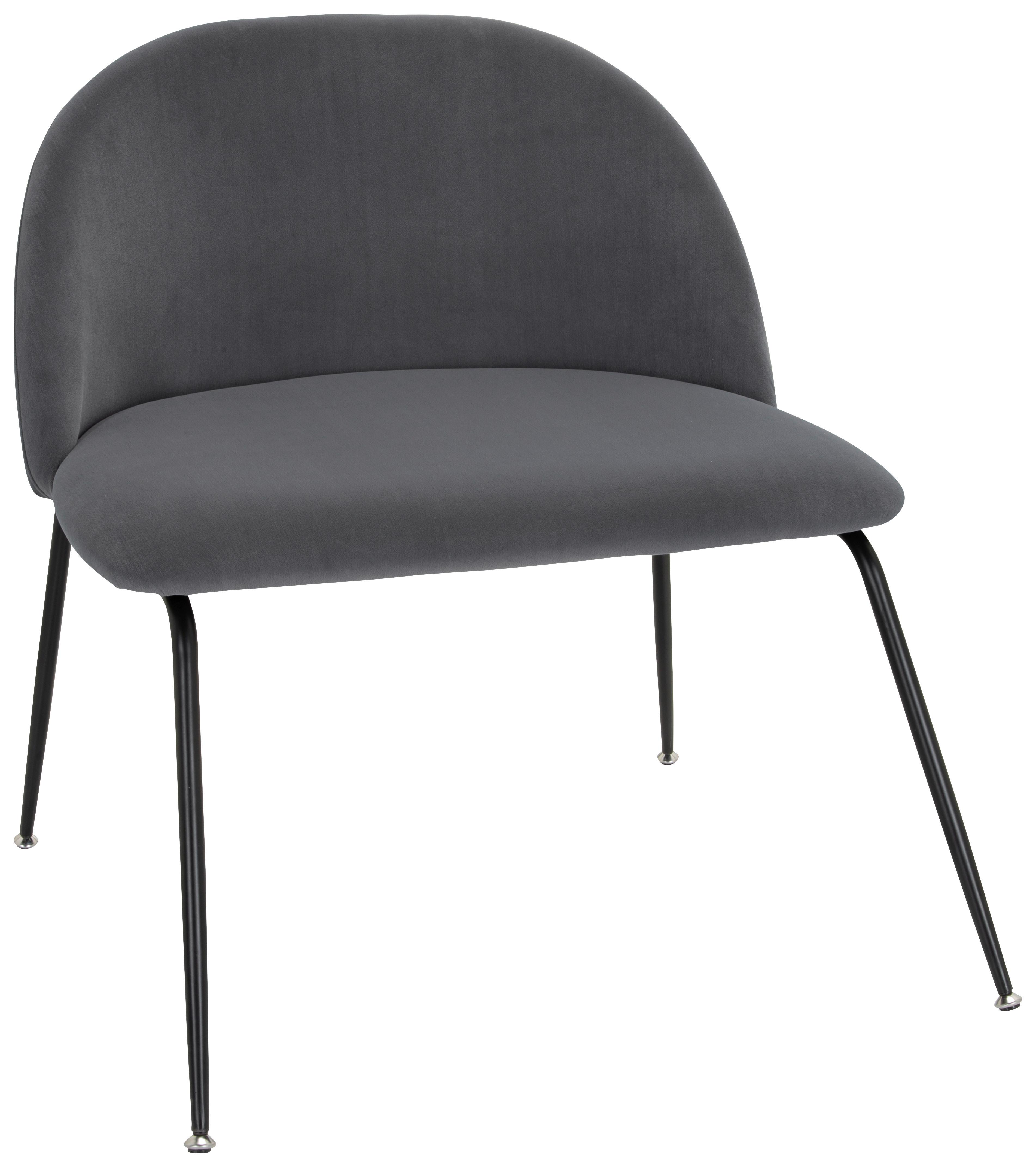 Stol Velvo, Siva - siva/črna, Basics, kovina/tekstil (72/80/65cm) - MID.YOU