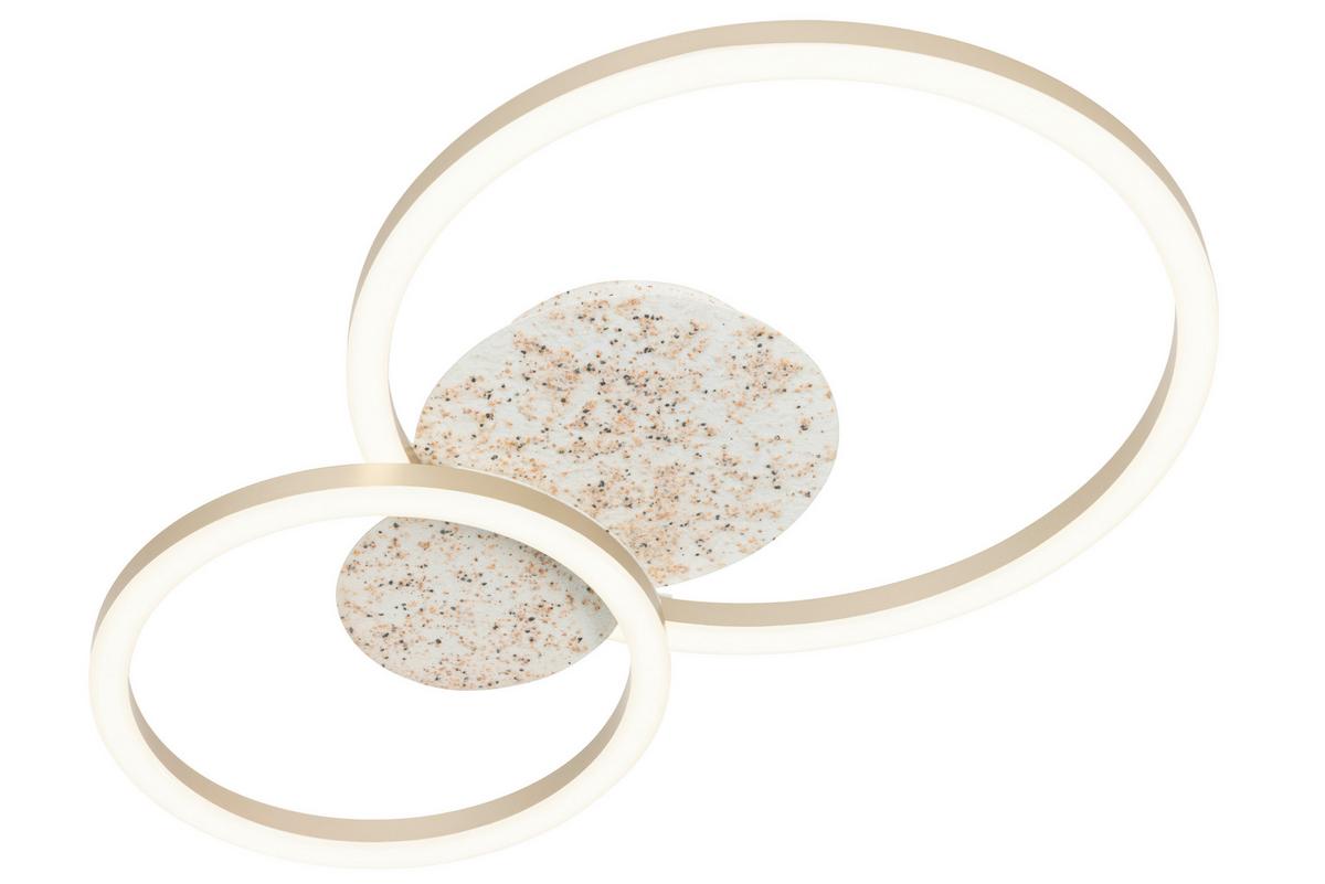 LED-Deckenleuchte Charles Champagnerfarben max. 24 Watt - Champagner, Basics, Kunststoff/Metall (50/33/6.8cm)