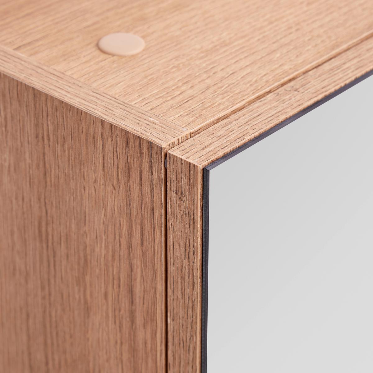 Omara Z Ogledalom Purebliss, Barva Hrasta - barve hrasta, Moderno, leseni material (90/80/20cm) - Mömax
