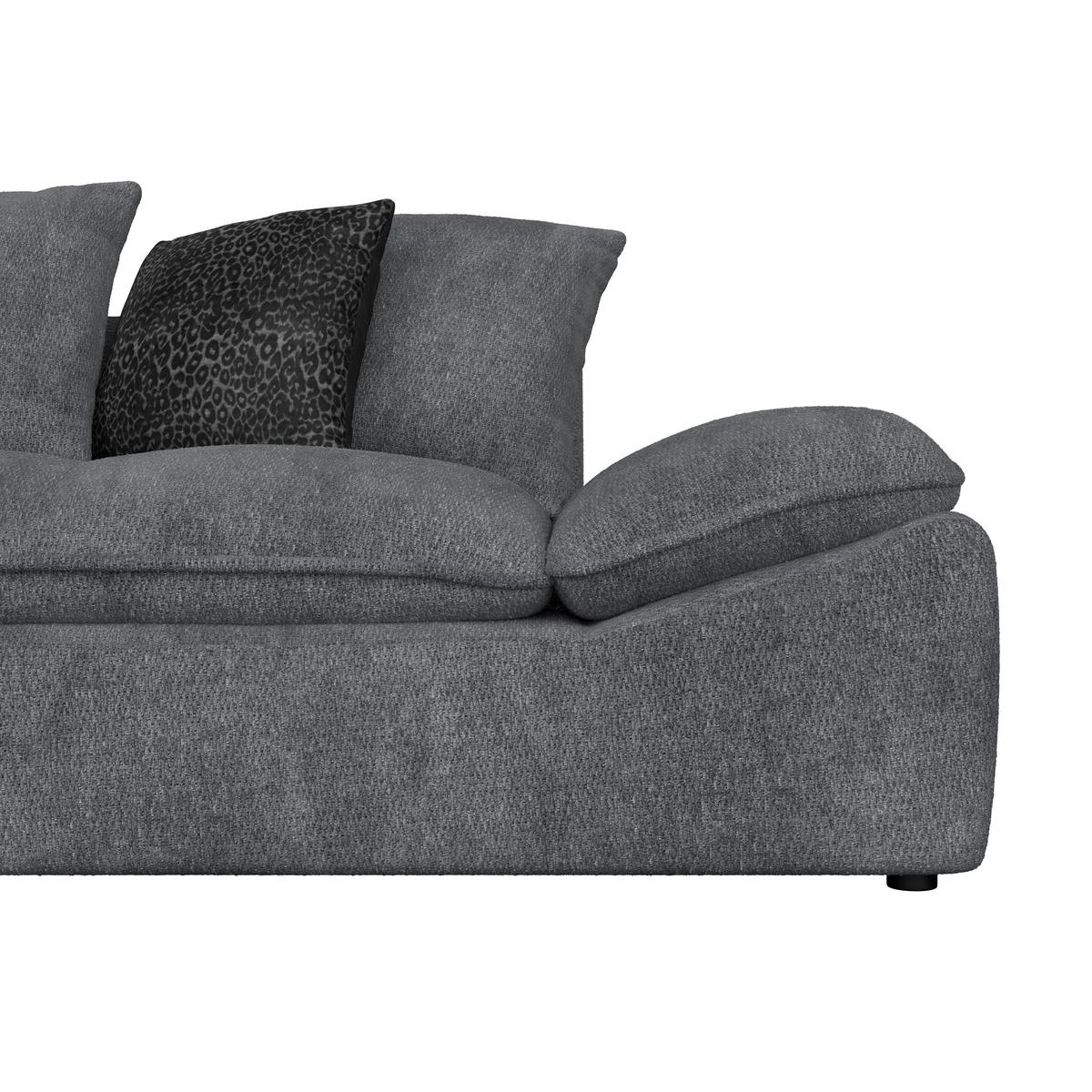 CANAPEA BIGSOFA DIUN - antracit/negru, Trend, textil (310/76-90/124cm) - Luca Bessoni