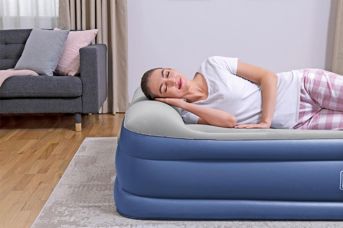 ŁÓŻKO DMUCHANE TRITECH AIR - ciemnoniebieski/jasnoszary, Konventionell, tworzywo sztuczne (203/152/46cm) - Bestway