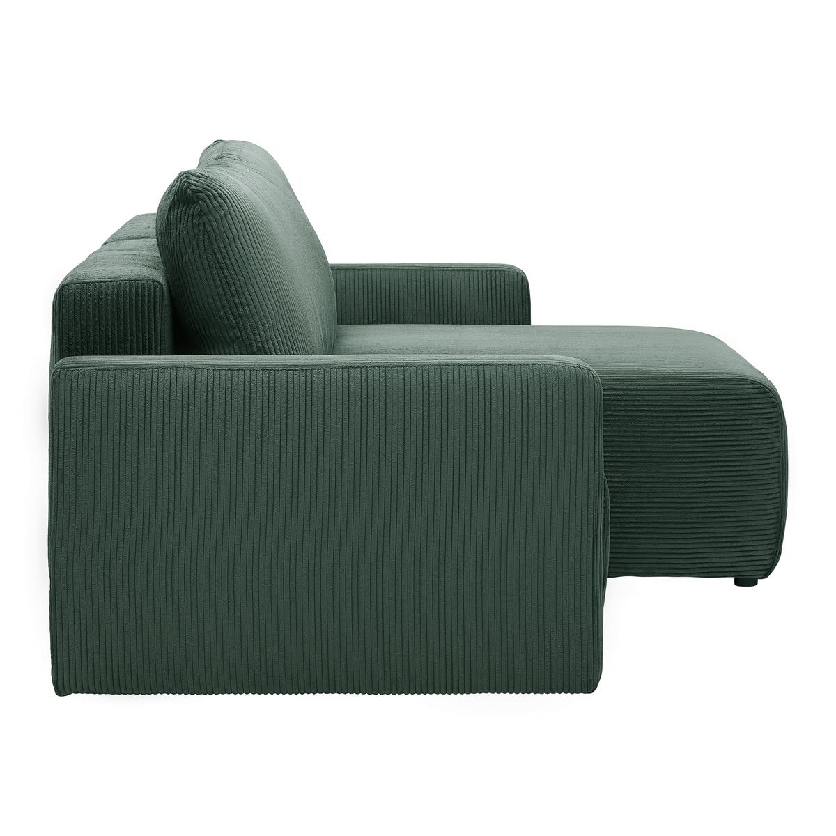 Ecksofa Dave Dunkelgrün - Dunkelgrün, MODERN, Textil (227/92/146cm) - Based
