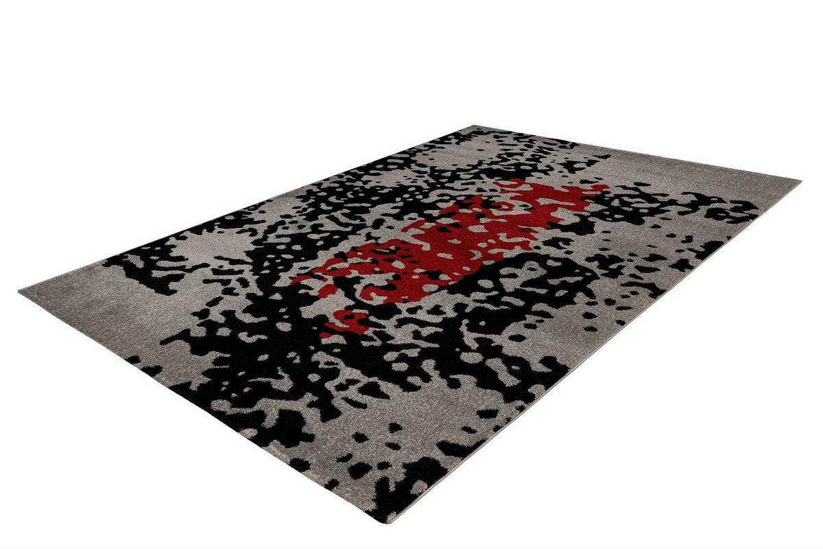 TEPPICH NAILA 300 SCHWARZ / ROT - Rot/Schwarz, Konventionell, Textil (200/290cm) - Kayoom