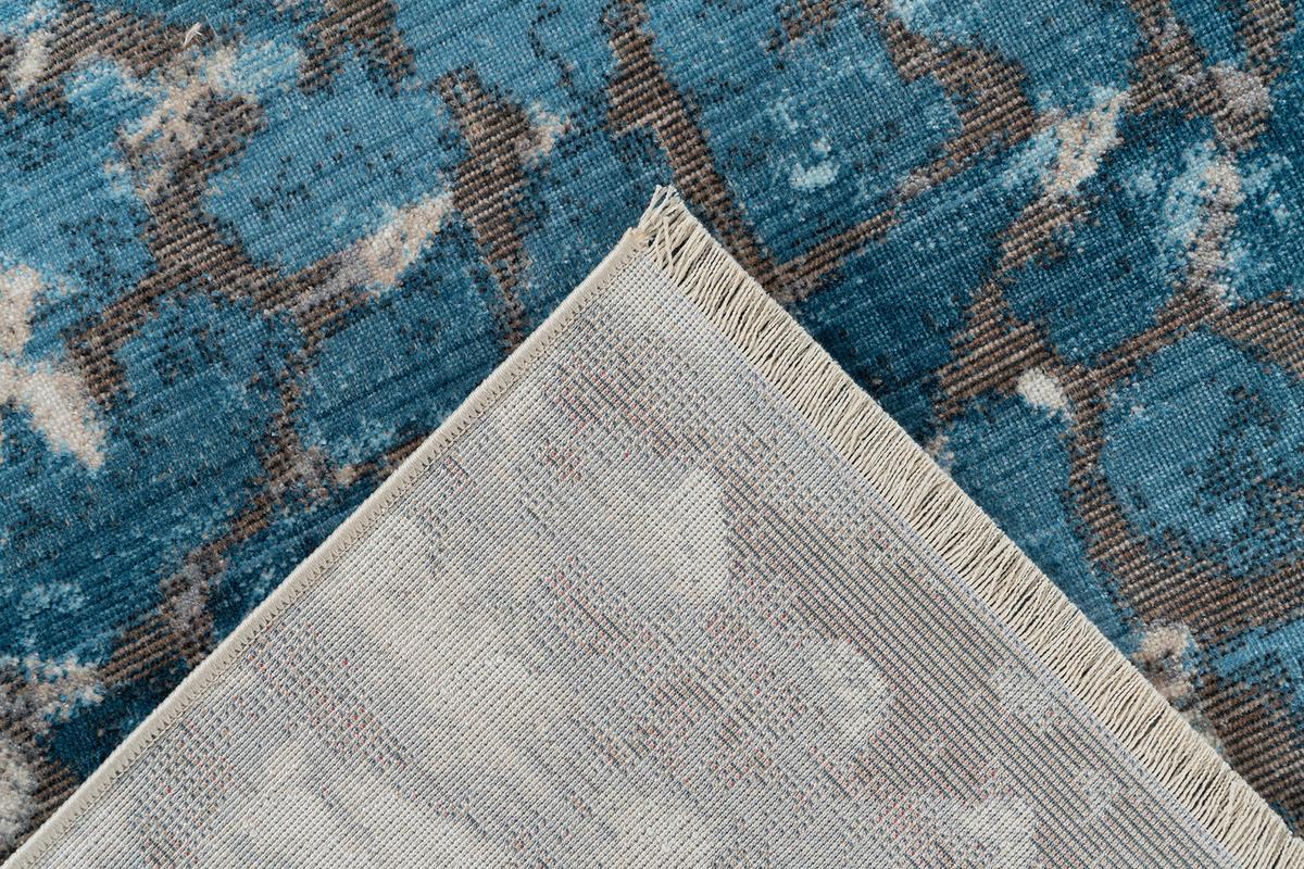 Flachwebeteppich Dilan 400 - Blau/Multicolor, Konventionell, Textil (120/170cm) - Kayoom