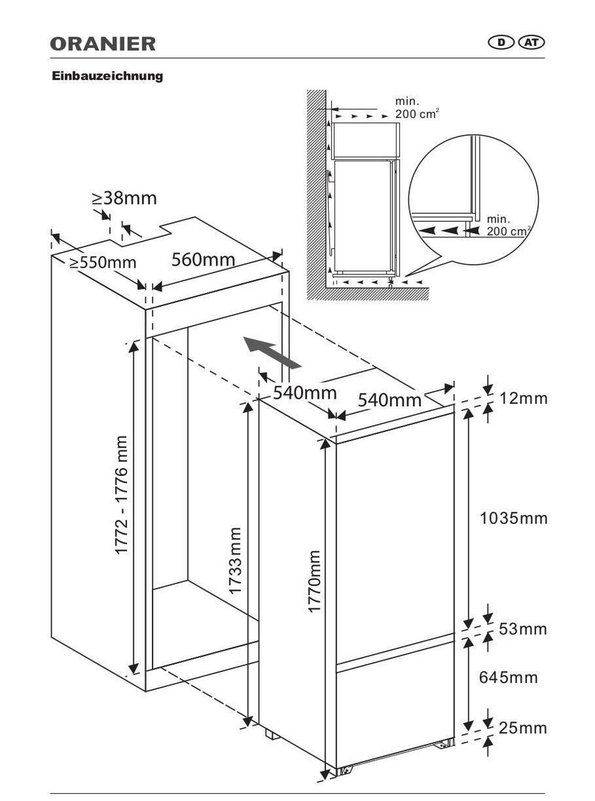 Kühl-Gefrier-Kombination SISTANT KG17803 - Weiß, MODERN (54/178/54cm) - Sistant