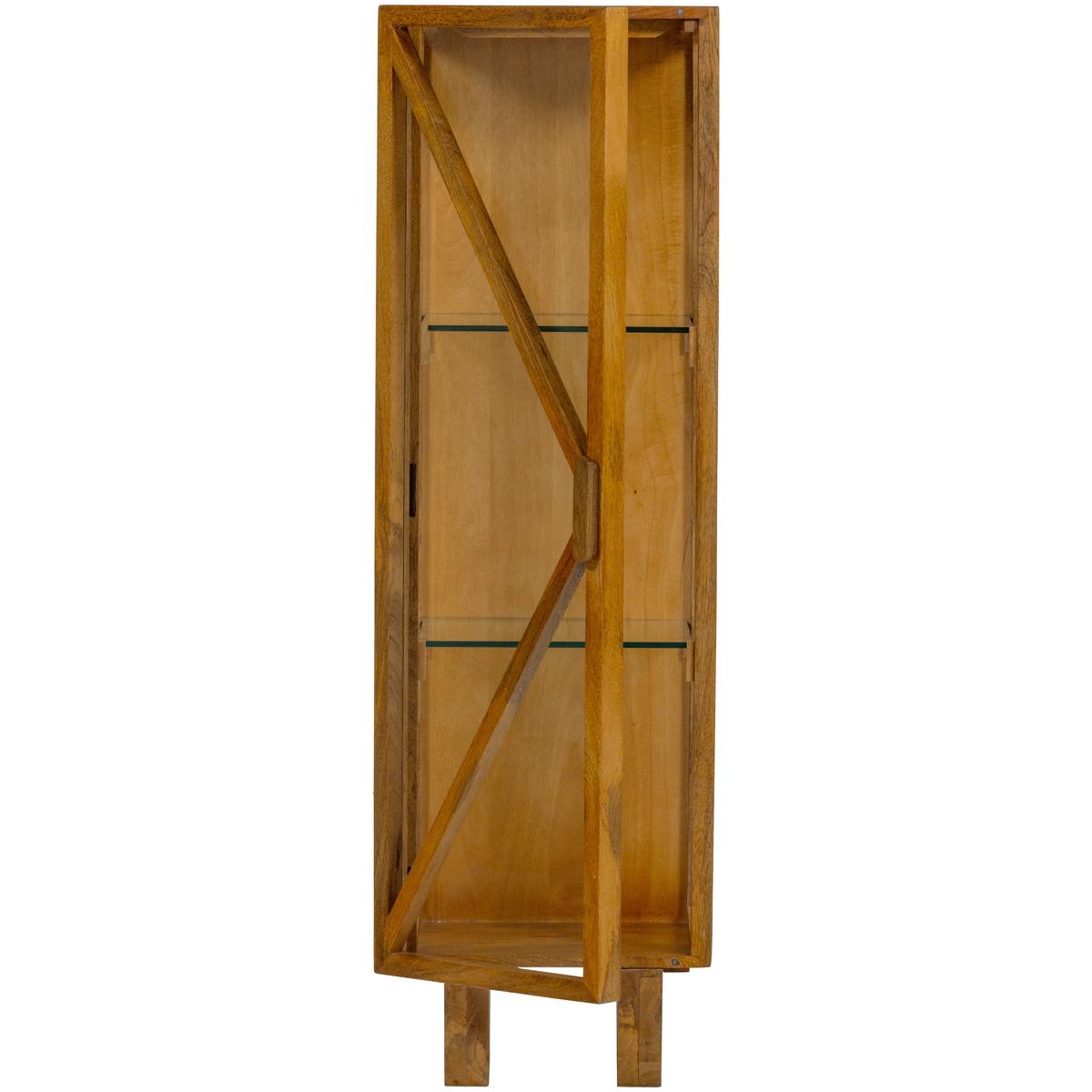 Vitrine Kella Naturfarben B: 40 cm - Naturfarben, Design, Glas/Holz (40/137/39cm) - Livetastic