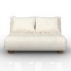BÄDDSOFFA BELLA - vit/naturfärgad, Modern, metall/trä (141/77/85cm) - Bessagi Home