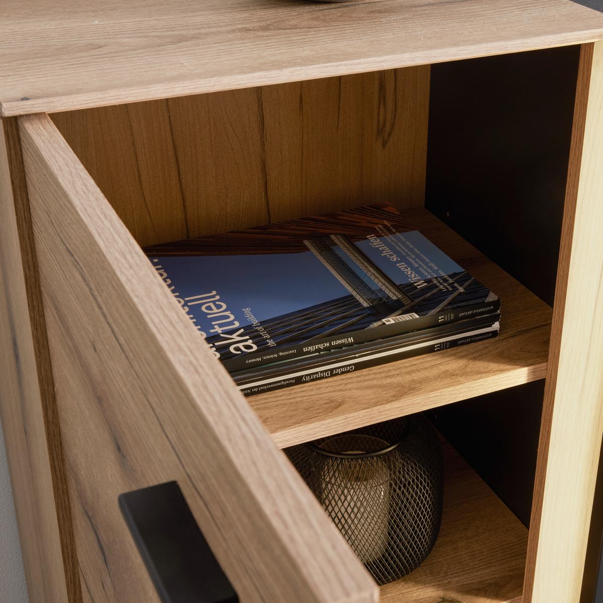 Sideboard Verdana in Eiche/Grau - MODERN, Holzwerkstoff/Kunststoff (177,9/88/44,8cm) - Mömax