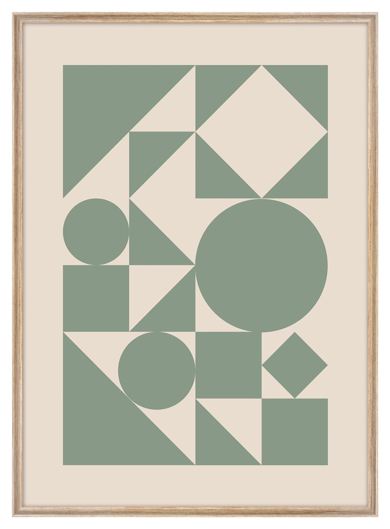 Bild Kenzo Multicolor ca. 50x70cm - Eichefarben/Multicolor, Holzwerkstoff/Papier (50/70cm) - Modern Living
