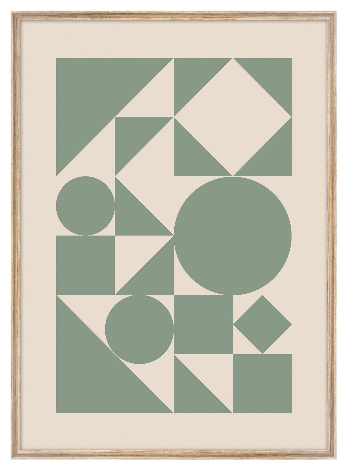 Slika Kenzo - barve hrasta/večbarvno, papir/leseni material (50/70cm) - Modern Living