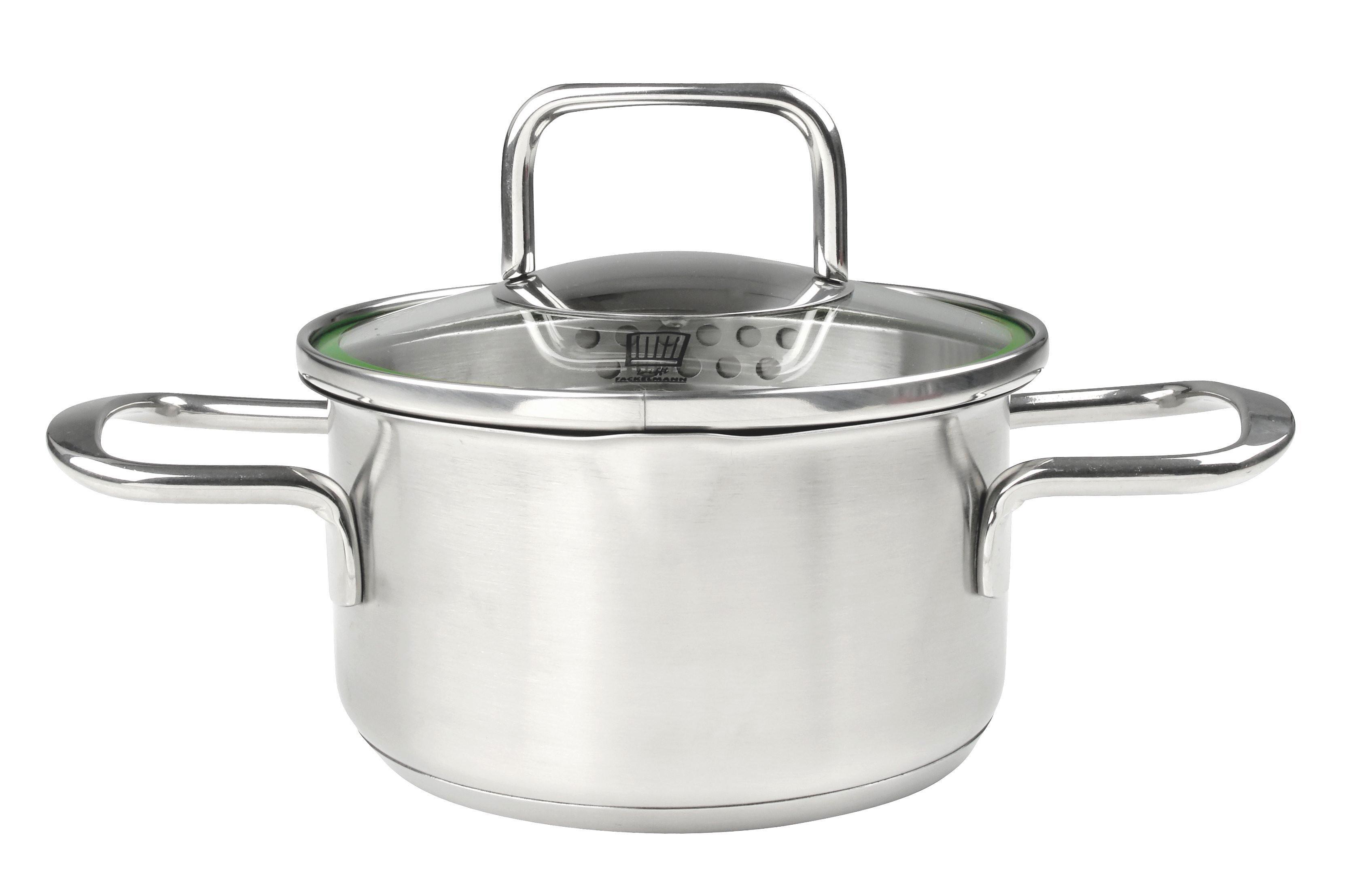 Oală pentru carne Munich 0,5L - culoare inox, Design, sticlă/metal (14cm) - Chefkoch+Fackelmann