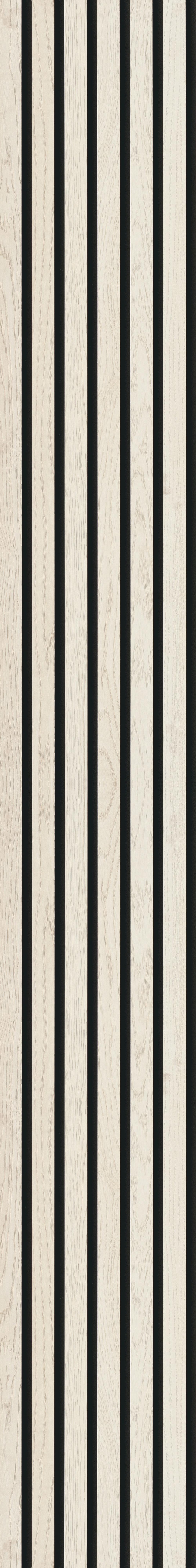 Akustikpaneel Eiche/Weiß - Weiß, KONVENTIONELL, Holz/Kunststoff (250/30/1.1cm) - Novel