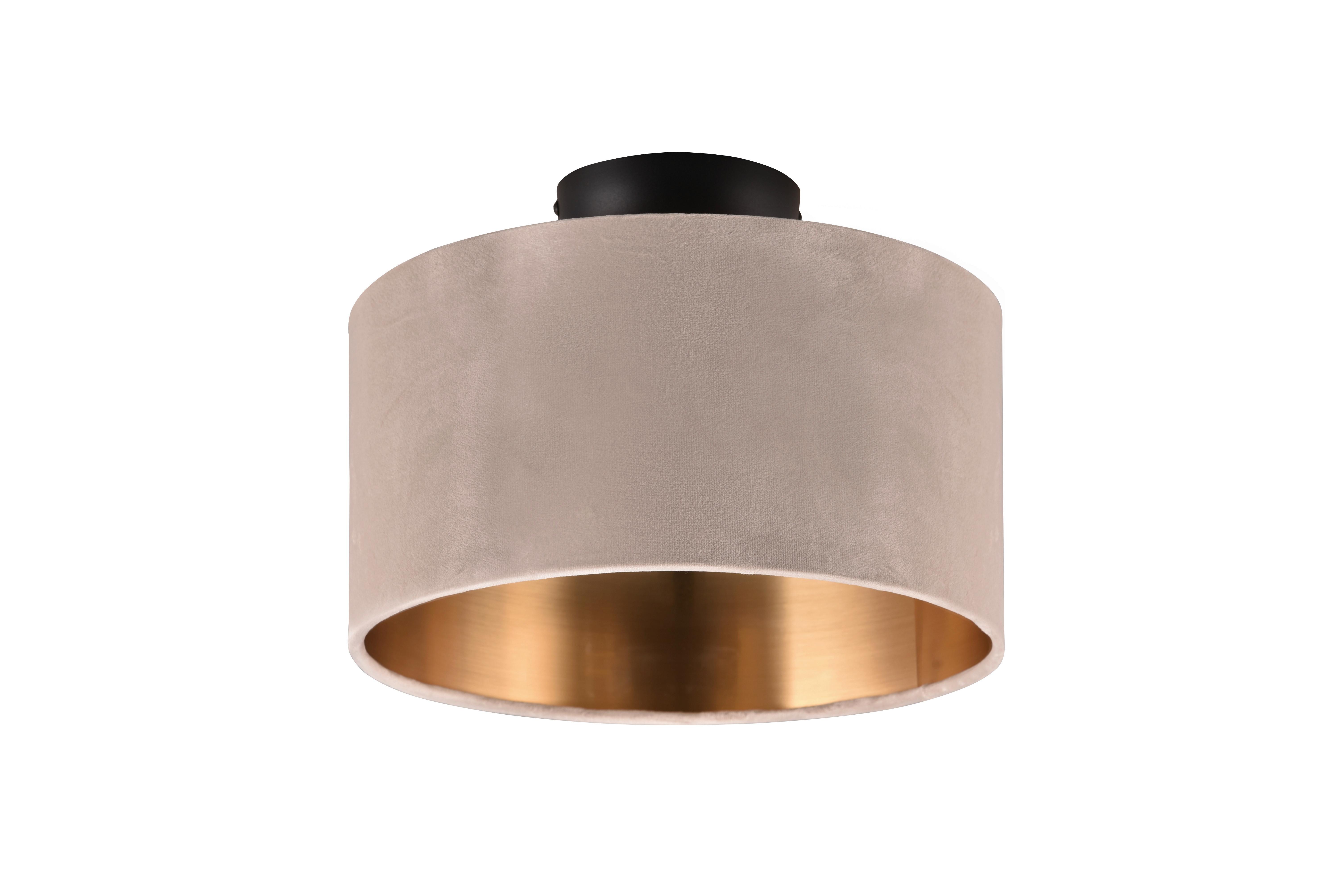 Deckenleuchte Julieta Beige/Goldfarben max. 40 Watt - Beige/Goldfarben, Basics, Textil/Metall (30/22cm) - Trio Leuchten