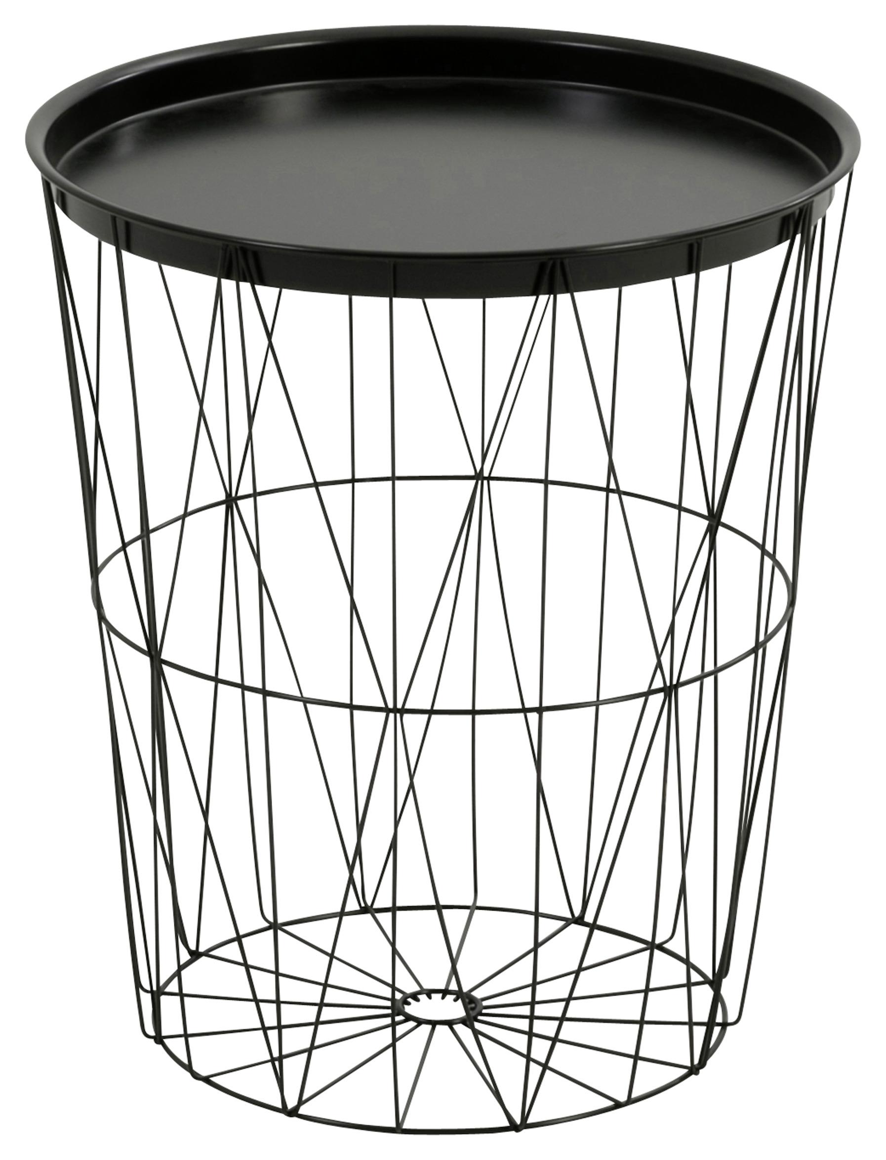 STOLIK BOCZNY LINA - czarny, Trend, metal (40/40/46cm) - Ambia Garden