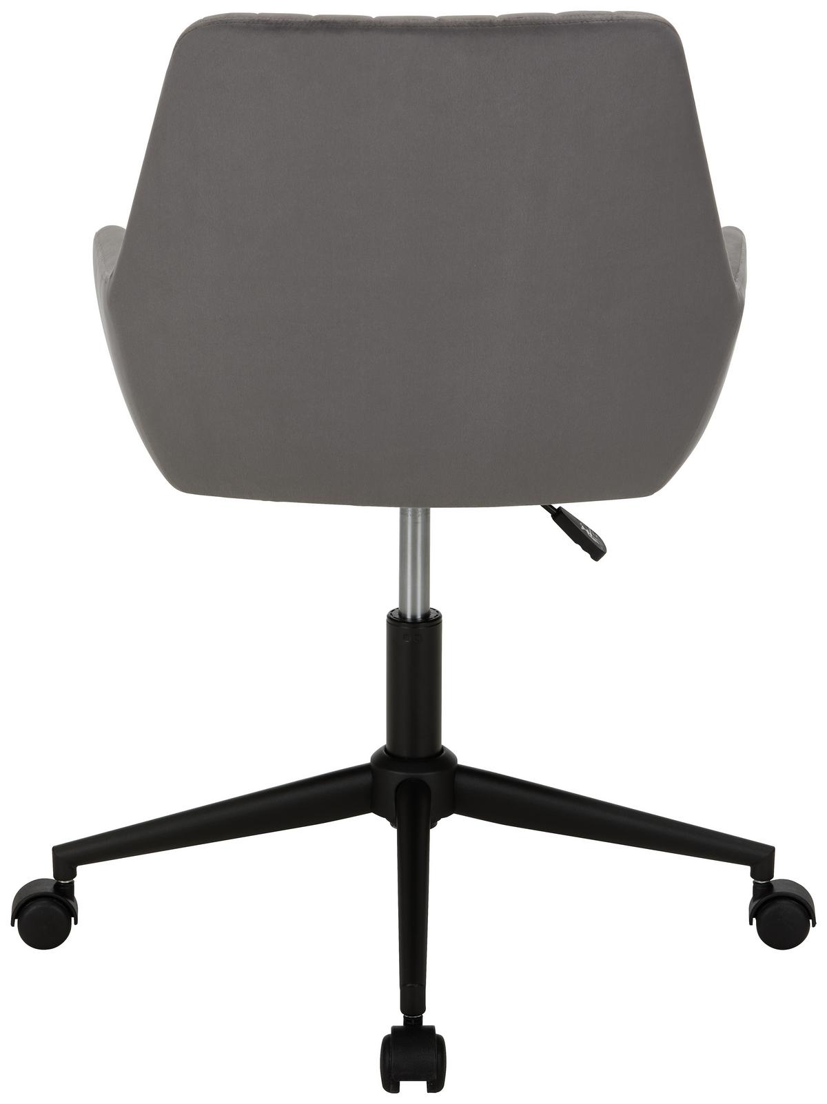 Scaun rotativ CHILLY - negru/gri, Modern, plastic/metal (60/82,5-92/60cm) - Modern Living