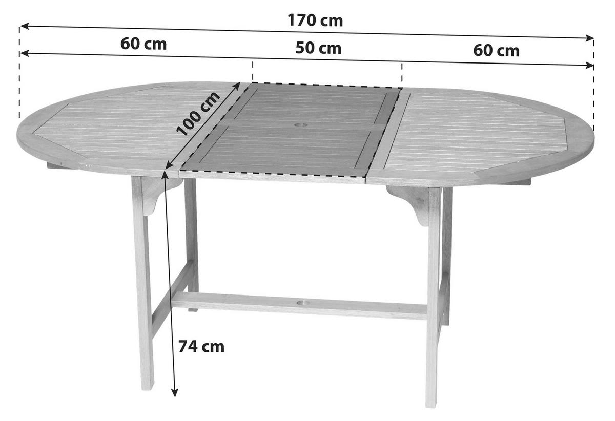 Gartenmöbel Set 13-tlg Maracaibo Holz - Naturfarben/Grün, KONVENTIONELL, Holz/Textil - Gardenson