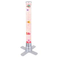 Stoječa Led-svetilka Mendoza, S Sijalko - srebrne barve/prozorno, Basics, umetna masa (24,6/24,6/61,1cm) - Globo