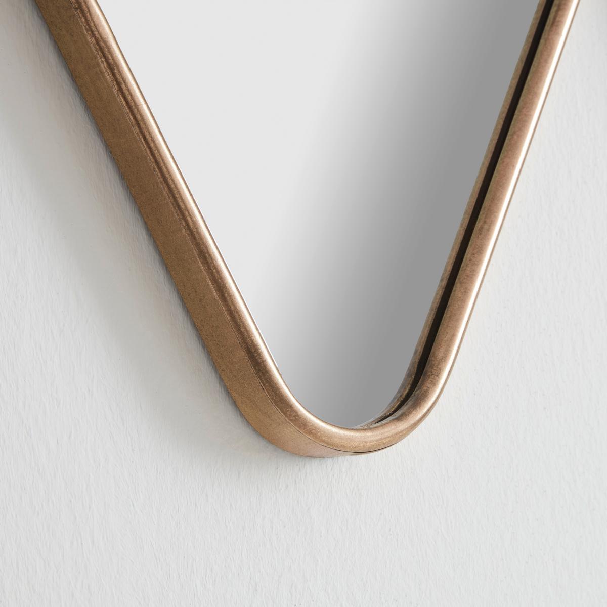 Zidno Ogledalo Angolo - zlatne boje, Romantično / ladanjski, staklo/metal (125/84/4,5cm) - Premium Living