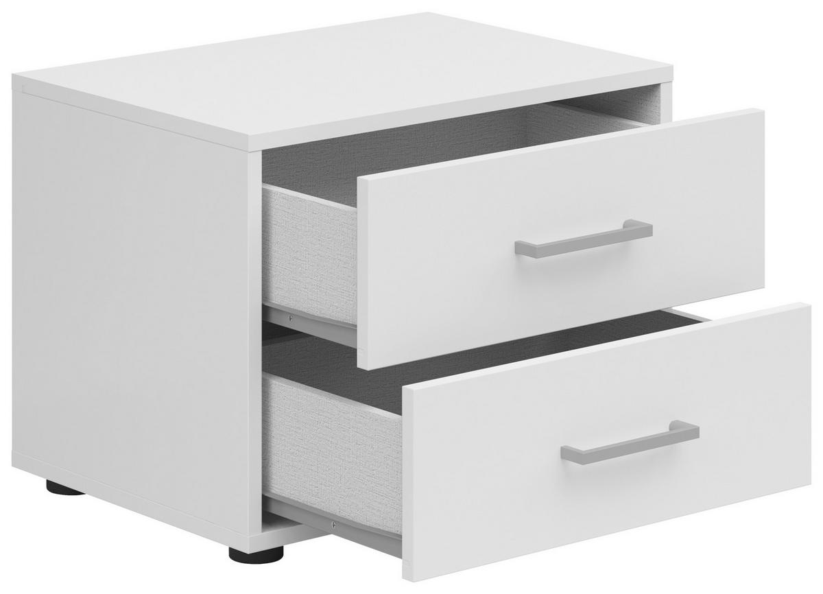 NOPTIERA SMART 2 - alb/gri-alb, Basics, material pe bază de lemn (50/38/35cm)