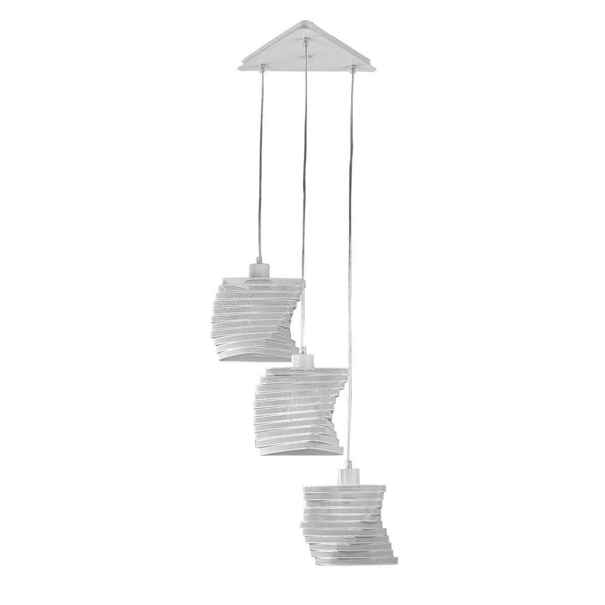 Hängeleuchte Bianco Weiß max. 22 Watt - Weiß, Design, Metall (44/120cm)