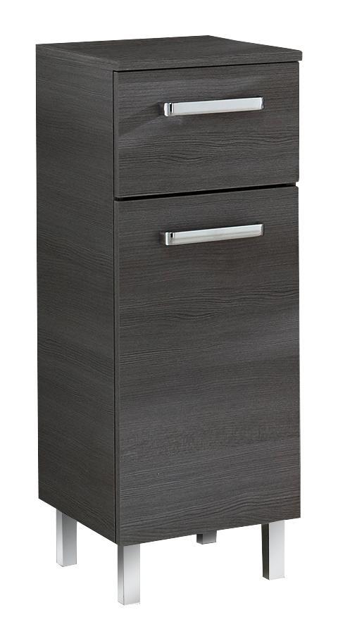 Unterschrank in Grau 'Bonn' BONN - Chromfarben/Grau, KONVENTIONELL, Holzwerkstoff (30,0/81,0/33,0cm) - Xora