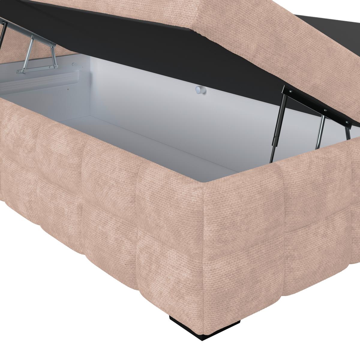 PAT BOX VEGA - bej/verde, Trend, lemn/textil (200/200cm) - Modern Living