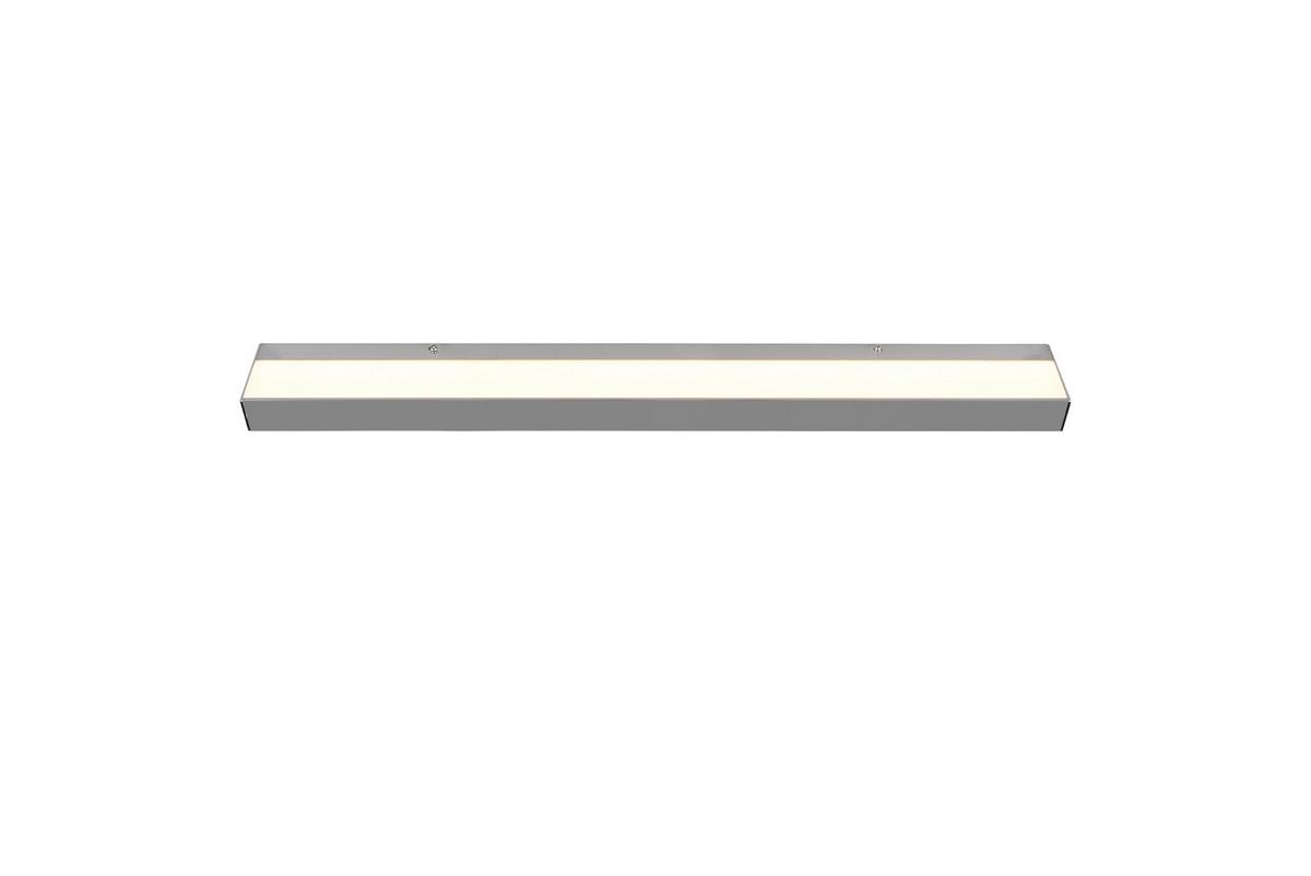 LED-Wandleuchte Rocco in Weiß/Aluminium max. 13 Watt - Chromfarben/Weiß, Basics, Kunststoff/Metall (3,6/90/8cm) - Trio Leuchten