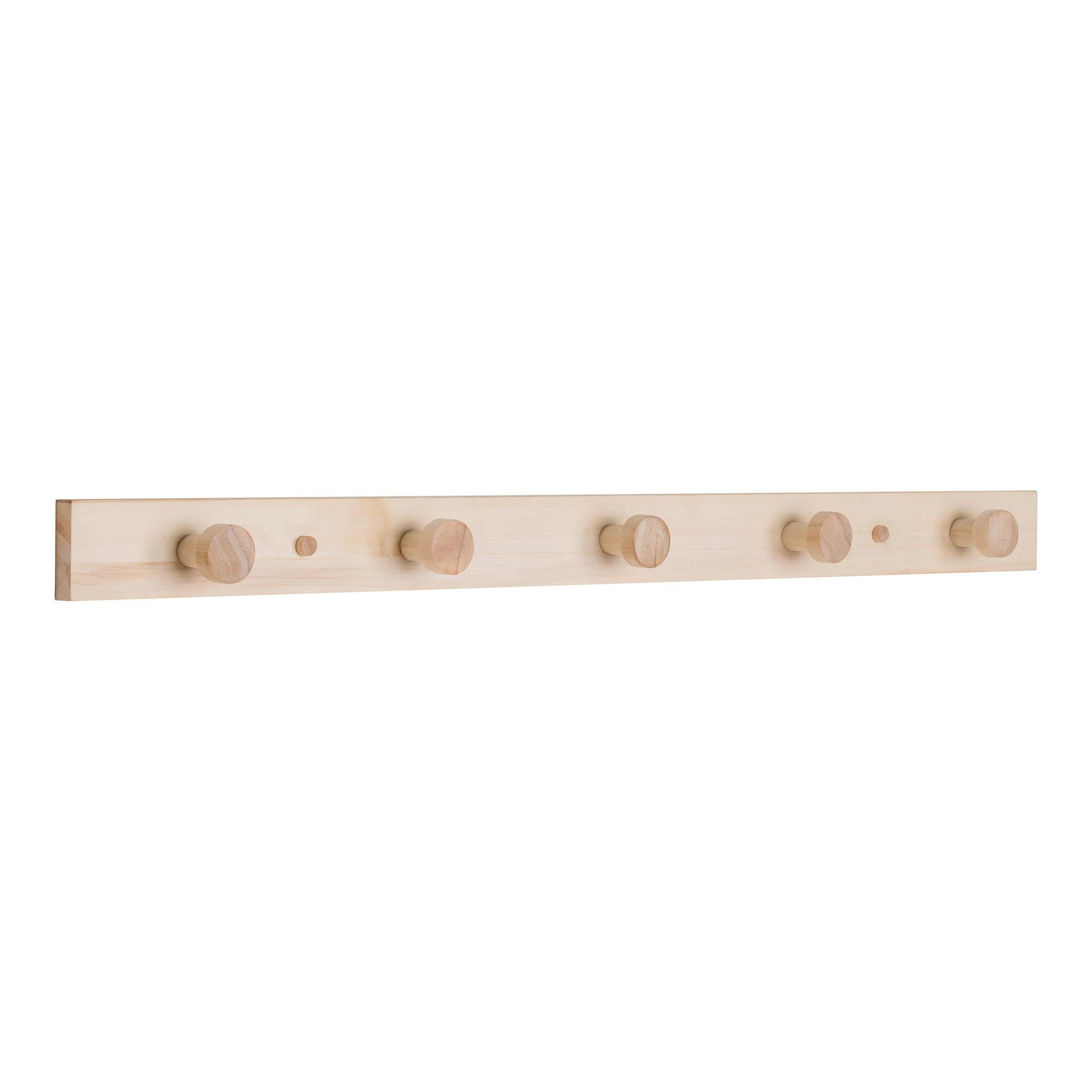 Hakenleiste Echtholz - Naturfarben, Basics, Holz (70/5/1,5cm) - MID.YOU