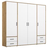DULAP USI ROTATIVE VOYAGER - alb/stejar Artisan, Modern, material pe bază de lemn (187/194/53cm) - Modern Living
